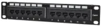 Intellinet Patch Panel, Cat6, 10 colių, UTP, 1U, 12 prievadų, juodas