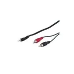 Wentronic Goobay 3,5 mm lizdo / RCA adapterinis kabelis HQ, juodas, 1,5 m - 3,5 mm ki&scaron;tukas (3 kontaktai, stereo) > 2x RCA ki&scaron;tukas (kairysis/de&scaron;inysis garsas) (51649)