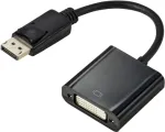 Renkforce RF-5771774 DisplayPort / DVI adapteris [1x DisplayPort ki&scaron;tukas - 1x DVI lizdas 24+5 kont.] juodas PVC apvalkalas 15 cm (RF-5771774)