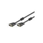Wentronic Goobay DVI-D FullHD Dual Link kabelis, juodas, 3 m - DVI-D ki&scaron;tukas Dual-Link (24+1 kontaktas) > DVI-D ki&scaron;tukas Dual-Link (24+1 kontaktas) (93111)