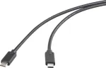 Renkforce USB-C laidas USB 3.2 Gen2x2 Ki&scaron;tukas Ki&scaron;tukas 2,00 m Juodas TPE apvalkalas (RF-6609644)