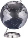 Pasaulio gaublys TROIKA Globe G2507-BKSI/CB 23,5 cm juodas/sidabrinis dekoratyvinis aksesuaras