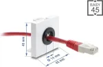 Delock Easy 45 91071 kabelio įvorė, apvali, balta, juoda