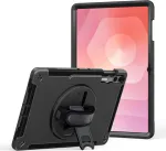 Apsauginis dėklas su atraminėmis kojelėmis ir rankos dirželiu jt berlin Samsung Galaxy Tab S11 Ultra, juodas