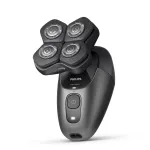 Galvos skutimo aparatas Philips 7000 serijos HS7980/15 &ndash; akumuliatorinis, 90 min. veikimo, juodas, &scaron;lapias ir sausas