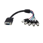 StarTech.com 1 pėdos koaksialinis HD15 VGA į 5 BNC RGBHV monitoriaus kabelis &ndash; M/F
