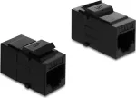 Delock Keystone Module Coupler RJ14 Female to RJ14 Female Cat.3 Plastic Black (91377)