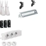 Hager Multimedijos rinkinys UM00M2 su 3 ki&scaron;tukiniais lizdais ir 12 prievadų pataisos skydeliu be RJ45