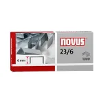 Novus Dahle 042-0039 Segtuvų pakuotė &ndash; 6 mm &ndash; 1000 nerūdijančio plieno segtukų &ndash; talpa iki 30 lapų