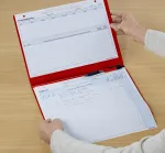 BOI Dokutech Paciento dokumentacijos aplankalas Professional-Line DIN A4 gulsčias raudonas