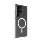 Evelatus Samsung Galaxy S24 Ultra permatomas dėklas su magnetiniu žiedu