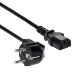 Akyga AK-PC-05C maitinimo kabelis, CEE 7/7 į IEC C13, varinis 3 x 1 mm&sup2;, 5 m, juodas