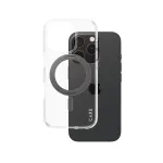 PanzerGlass CARE&trade; by &reg; Dėklas Skaidrus su Juodu Atraminiu Stoveliu ir MagSafe iPhone 16 Pro