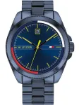 Tommy Hilfiger vyri&scaron;kas laikrodis TH1791689, 44 mm, mėlynas ciferblatas, ruda odinė apyrankė