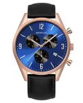 Bering Men's Classic Minimalist Quartz Watch 10542-567 42mm Rose Gold Brown