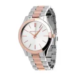 Michael Kors MK3204B moteri&scaron;kas kvarcinis laikrodis, 34 mm, sidabrinis / baltas ciferblatas