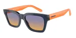 ARNETTE Unisex akiniai nuo saulės AN4334-12422H Matiniai juodi stačiakampiai poliarizuoti 53mm