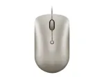 Laidinė biuro pelė Lenovo 540 ambidekstrinė USB Type-C optinė 2400 DPI smėlio spalvos
