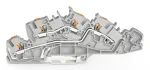 WAGO montažinė jungiamoji dėžutė 2205-7642 gnybtų blokas su mygtuku 4 mm&sup2; pilka