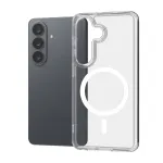 Crong Hybrid Clear Magnetic Case, skirtas Samsung Galaxy S26 &ndash; suderinamas su MagSafe (permatomas)