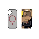 Tactical nugarėlės dangtelis MagForce Hyperstealth 2.0, skirtas iPhone 16, juodas/raudonas