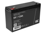 &Scaron;vino rūg&scaron;ties (VRLA) AGM akumuliatorius Green Cell 6V 12Ah, 94&times;151&times;50 mm, 1,65 kg