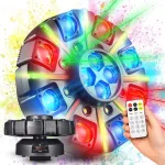 LIGHT4ME OCTOS Judantis daugiaefektis &scaron;viestuvas su RGBW &scaron;viesos diodais, raudonu/žaliu lazeriu ir stroboskopu