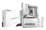 GIGABYTE B850 AORUS STEALTH ICE ATX pagrindinė plok&scaron;tė AMD Socket AM5 &mdash; B850, 14+2+2 VRM, DDR5 iki 8200 MHz (OC), 2&times;PCIe5, 2&times;PCIe4 M.2, Wi‑Fi 7, 5GbE