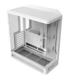 NZXT H6 2026 Mid-Tower oro srauto korpusas žaidimams, baltas, su grūdintu stiklu