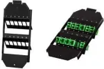 LogiLink NK4070 grindinės dėžės tvirtinimo rėmas 12 LC-Duplex arba SC-Simplex adapteriams, 6 lizdai, juodas