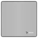 Žaidimų pelės kilimėlis SAVIO Turbo Dynamic S &ndash; Pilka, 250&times;250 mm, 2 mm storis, susiūti kra&scaron;tai, neslystanti guminė bazė
