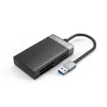 ORICO CL4D-A3 USB 3.0 kelių kortelių skaitytuvas - SD, microSD, CF, MS - juodas/sidabrinis