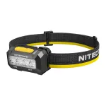 Nitecore HA19 600 liumenų balta ir raudona LED priekinė lemputė su IPX7 vandens atsparumu, 100 m &scaron;viesos spindulio nuotoliu, dviejų mygtukų valdymu, at&scaron;vaitais su galvos juosta, maitinama 3x AAA