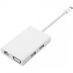 Xiaomi Mi USB-C į VGA Gigabit Ethernet kelių prievadų adapteris (baltas/sidabrinis)