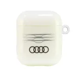 Audi IML geometrinio ra&scaron;to AirPods 1/2 dėklas baltas AU-IMLAP-A6/D3-WE