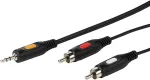 Garso laidas 3.5 mm &ndash; 2xRCA Vivanco 2.5 m (VVAJACK2RCA25MMK)