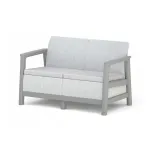 KETER sodo sofa dvivietė Scandi Linea 2 vietų sofa &scaron;viesiai pilka/tamsiai plieno pilka