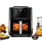 Kaitintuvo oro gruzdintuvė Rommelsbacher FRH 1700 Single 8 L 1700 W su 10 programų ir LED ekranu
