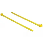 Delock Kabelbinder wiederverwendbar hitzebest&auml;ndig L 200 x B 7,5 mm 100 St&uuml;ck gelb