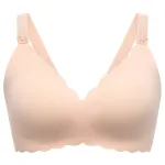 Momcozy YN46 besiūlė atraminė gėlėta maitinimo liemenėlė su push-up efektu, smėlio spalvos, dydis M