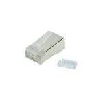 SHIVERPEAKS BASIC-S 100 vnt. Cat.6a ekranuoti RJ45 moduliniai ki&scaron;tukai 8P8C su auksuotais kontaktais BS72061-R