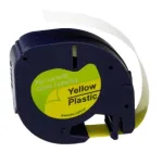 G&G BM-D-G-91222 suderinama etikečių juosta DYMO 91222, geltona su juodu spaudu, 12 mm x 4 m