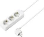 SYGONIX SY-4890980 6 vietų Schuko maitinimo juosta, balta, 1,5 m kabelis, be jungiklio, su vaikų apsauga