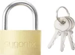Sygonix SY-5045284 spyna 39,8 mm skirtingi raktai auksinės geltonos spalvos masyvo žalvario su grūdinto plieno lankeliu