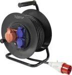 Sygonix SY-5806894 būgnas su kabeliu 25 m CEE ki&scaron;tukas 16 A 5 polių IP44 juodas