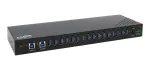 EXSYS EX-11236HMS 16 prievadų USB 3.2 Gen 1 pramoninis &scaron;akotuvas su 15KV ESD apsauga, sieniniu ir DIN bėgio tvirtinimu