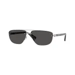 BURBERRY Vyrų akiniai nuo saulės BE3164 Pilot, gunmetal rėmelis, tamsiai pilki lę&scaron;iai, 62mm BE3164-100587