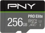 PNY PRO Elite P-SDU256V31100PRO-GE 256 GB microSDXC kortelė, UHS-I U3, A1, V30, su SD adapteriu