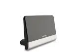 Philips SDV6222/12 kambarinė skaitmeninės TV antena su stiprintuvu, stiprinimas 48, FM/UHF/VHF, 3G/4G/LTE filtras, 75 Ohm, 1,8 m, juodos spalvos