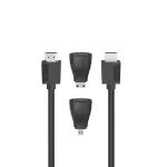 HDMI kabelis Hama 1,5 m, A tipo ki&scaron;tukas &ndash; A tipo ki&scaron;tukas, 18 Gbit/s, juodas